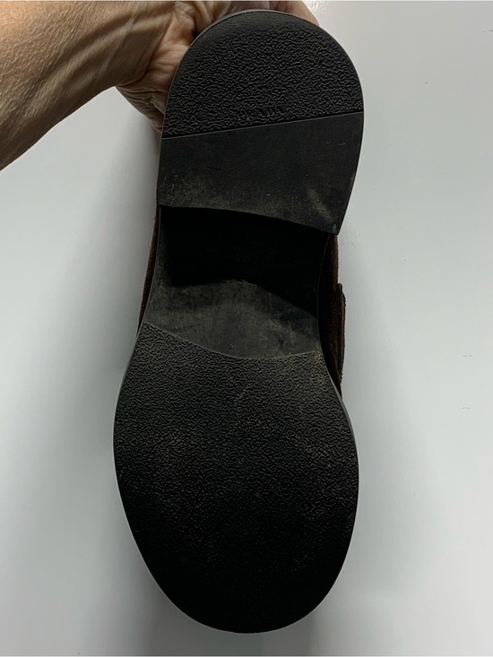 One PRADA Men\'s Brown Suede Penny Loafers - Classic Slip-On Dress Shoe main image 6